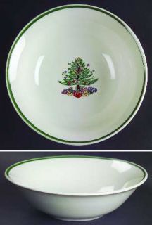 Gibson Designs Christmas Tree White(1/8 Band Off Edge) Coupe Cereal Bowl, Fine C