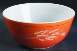 Pyrex Autumn Harvest Mixing Bowl, Fine China Dinnerware   Orange Background,Gold