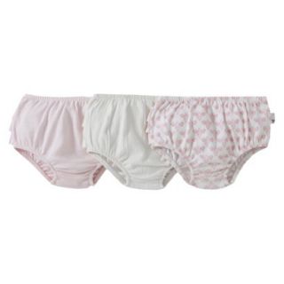 Burts Bees Baby Infant Toddler Girls 3  pack Ruffle Diaper Cover   Blossom 12