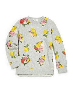 Stella McCartney Kids Toddlers & Little Girls Floral Fleece Sweatshirt   Grey