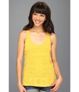 Lucky Brand Sarai Cut Out Tank Womens Sleeveless (Yellow)