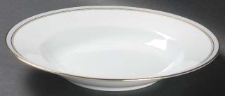 Chas Field Haviland Ambassade Grey Large Rim Soup Bowl, Fine China Dinnerware  