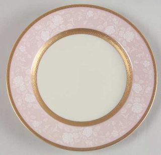 Mikasa Rose Hill Salad Plate, Fine China Dinnerware   Light Pink Border   White