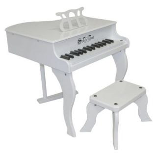 Schoenhut Fancy Baby Grand Piano   White