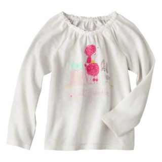 Cherokee Infant Toddler Girls Tee Shirt   Cream 4T