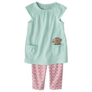 Just One YouMade by Carters Toddler Girls 2 Piece Set   Light Blue/Pink 3T