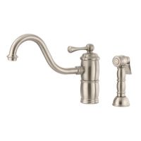 CNC Faucets K4816 PC Lombard Lombard Single Lever Control Traditional Kitchen Fa