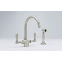 Rohl A1676LMWSIB 2 Country Single Hole Country Kitchen Faucet with Sidespray, Me