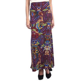 Tabeez Womens Mixed Print Paisley Skirt