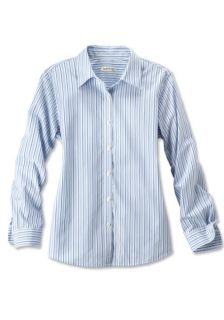 Wrinkle resistant Cotton Poplin Tonal striped Shirt, Mist Blue, 10