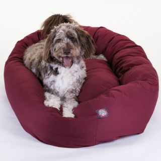 Majestic Pet Bagel Donut Dog Bed 788995611   X Color Burgundy, Size Large (