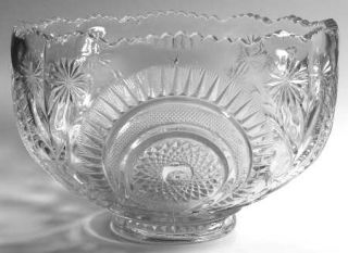 Smith Glass  Pinwheel & Stars Punch Bowl   Pressed, Punch Items Only