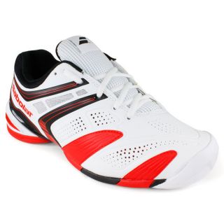 Babolat Men`s V Pro 2 All Court Tennis Shoes White/Red 8 White