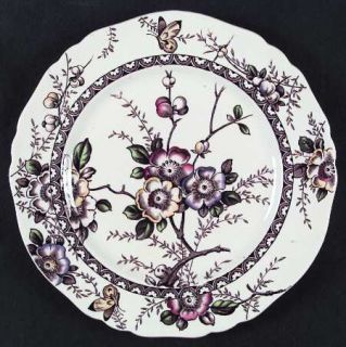 Alfred Meakin Medway Decor Dark Brown/Multicolor Dinner Plate, Fine China Dinner