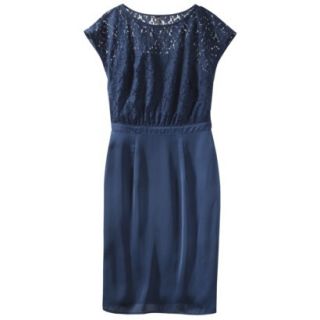 TEVOLIO Petites Lace Bodice Dress   Office Blue 6P