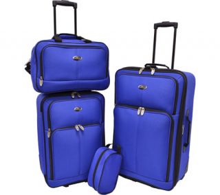 US Traveler Potenza 4 Piece Luggage Set   Blue Luggage Sets