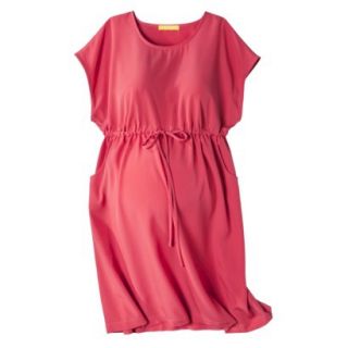 Liz Lange for Target Maternity Short Sleeve Shirt Dress   Red XS