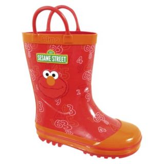Sesame Street Toddler Boys Elmo Rain Boot   Red 9
