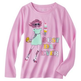 Cherokee Girls Long Sleeve Shirt   Day Glow Pink XS