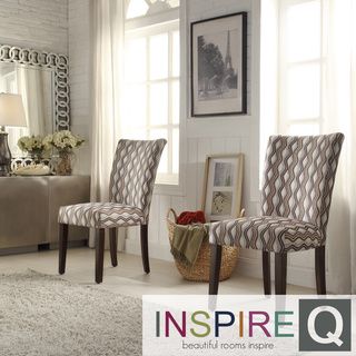 Inspire Q Parson Primary Wavy Striped Fabric Side Chairs (set Of 2)