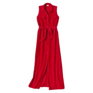 Merona Womens Maxi Shirt Dress   Wowzer Red   M