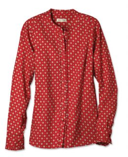 Red Foulard print Long sleeved Shirt, Medium