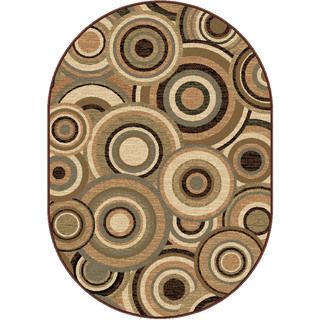Rhythm 105382 Multi Contemporary Area Rug (5 3 X 7 3 Oval) (MultiSecondary Colors Beige, blue, green, black, brownShape OvalTip We recommend the use of a non skid pad to keep the rug in place on smooth surfaces.All rug sizes are approximate. Due to the