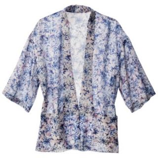 Mossimo Womens Sheer Kimono Jacket   Dark Floral Print XL