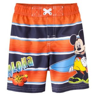 Disney Mickey Mouse Infant Toddler Boys Swim Trunk   Red 2T