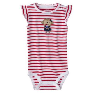 Just One YouMade by Carters Newborn Girls Striped Bodysuit   Red/White 6 M