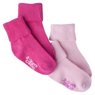 Circo Infant Toddler Girls 2 Pack Casual Socks   Pink 6 12 M
