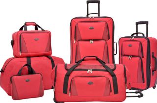 US Traveler Palencia 5 Piece Luggage Set   Red 5 Piece Luggage
