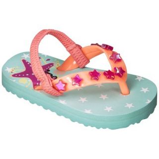 Toddler Girls Circo Diana Flip Flop Sandals   Turquoise XL