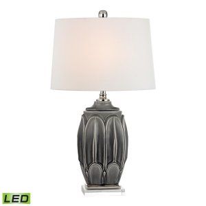 Dimond Lighting DMD D2450 LED Landry Antique Ceramic Table Lamp with Crystal Bas