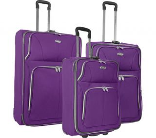 US Traveler Segovia 3 Piece Luggage Set   Purple Luggage Sets