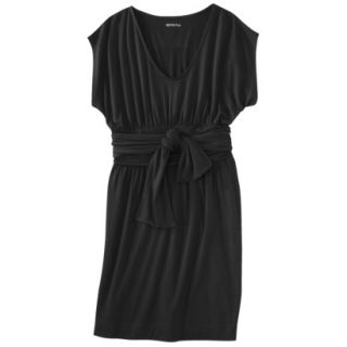Merona Womens Shirred Dress w/Tie Back   Black   S