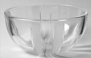 Block Crystal Pin Wheel Frost Small Fruit/Dessert Bowl   Frost Sections,Clear