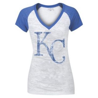 MLB Womens Kansas City Royals T Shirt   Grey/ Blue (S)