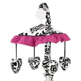 Hot Pink, Black and White Isabella Musical Mobile