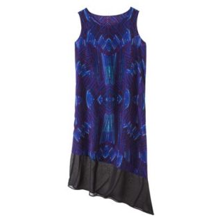 Mossimo Womens Asymmetrical Midi Dress   Deco Print XS