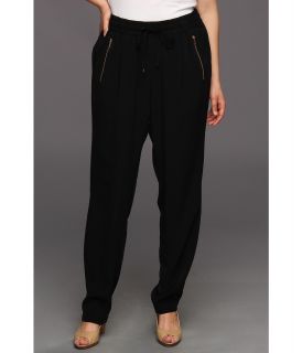 Calvin Klein Plus Size Draw String Pant Womens Casual Pants (Black)