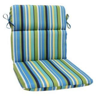 Outdoor Round Edge Chair Cushion   Topanga Stripe