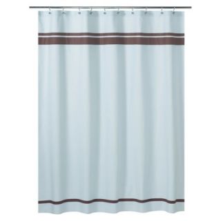 Sweet Jojo Designs Hotel Shower Curtain   Blue/Brown