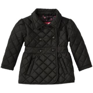 Dollhouse Infant Toddler Girls Quilted Trench Coat   Black 24 M