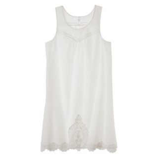 Gilligan & OMalley Womens Embroidery Chemise   Fresh White S