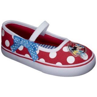 Toddler Girls Minnie Canvas Mary Jane Shoes   Red 1
