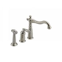 Delta Faucet 155 SS DST Victorian Single Handle Kitchen Faucet with Side Spray
