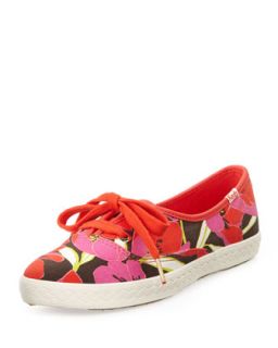 Womens Keds Floral Canvas Pointer Sneaker, Bougainvillea   kate spade new york