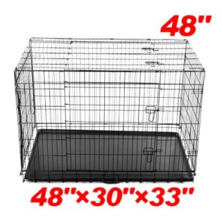Aosom 3 Door Pet Cage with Divider Multicolor   5663 0632L