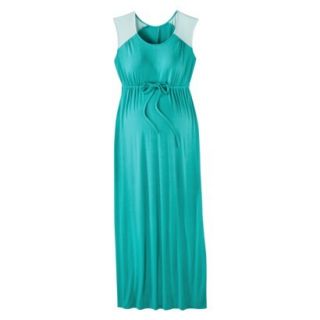 Liz Lange for Target Maternity Cap Sleeve Maxi Dress   Gem Blue/Aqua L